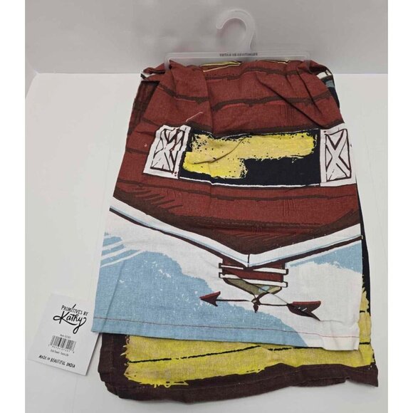 Living the Farm Life Cow and Red Barn Kitchen Towel NEW Primitives by Kathy - Picture 3 of 4